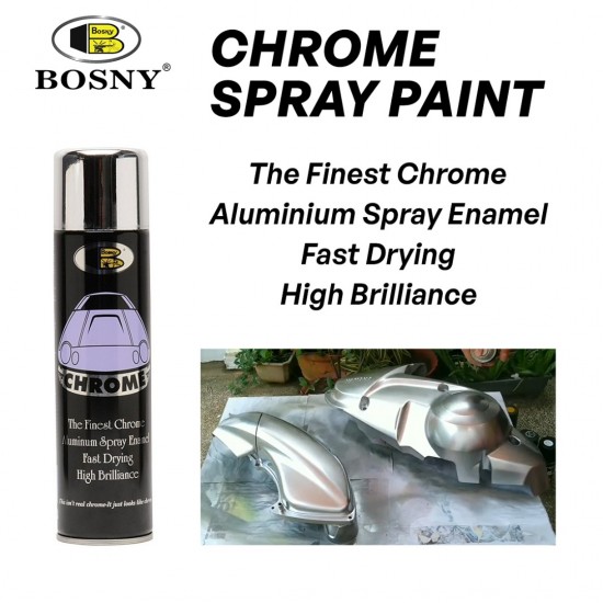 Bosny B103 Chrome Effect Spray Paint Fast Drying 225G Bosny B103 Chrome Effect Spray Paint Fast Drying 225G