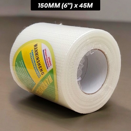 Home Store Wanminsheng/Bahgat Self Adhesive Fibreglass Mesh Tape For Sealing Joint, Cracks & Holes 50MM (2'')/ 100MM (4'')/ 150MM (6'')/ 200MM (8'') x 45M