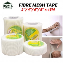 Home Store Wanminsheng/Bahgat Self Adhesive Fibreglass Mesh Tape For Sealing Joint, Cracks & Holes 50MM (2'')/ 100MM (4'')/ 150MM (6'')/ 200MM (8'') x 45M