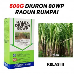 500G Halex Diuron 80WP Serbuk Bancuh Racun Rumpai, Tebu (Kelas III)