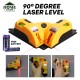 Home Store LL300 Square 90 Degree Right Angle Infrared Laser Level With Suction Cup (Yellow)