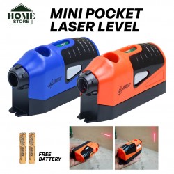 [Random Color] Home Store LL400 Mini Pocket Size Vertical Single Laser Line Level With 2-Way Level Bubbles (Orange/Blue)