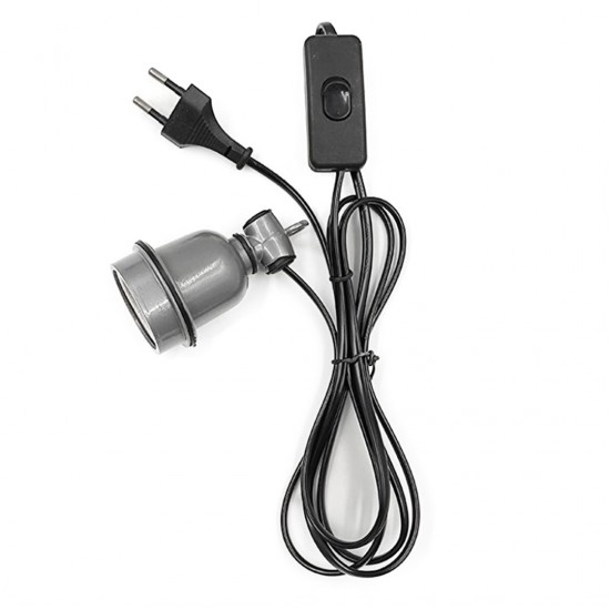 Home Store E27 Power Cord Socket Lamp Cable High Temperature IP65 Waterproof With Euro Type Plug Max 200W 1.8M/ 2.4M/ 3.6M (Black/Grey, White/Grey) Home Store E27 Power Cord Socket Lamp Cable High Temperature IP65 Waterproof With Euro Type Plug Max 200W 1.8M/ 2.4M/ 3.6M (Black/Grey, White/Grey)