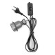 Home Store E27 Power Cord Socket Lamp Cable High Temperature IP65 Waterproof With Euro Type Plug Max 200W 1.8M/ 2.4M/ 3.6M (Black/Grey, White/Grey) Home Store E27 Power Cord Socket Lamp Cable High Temperature IP65 Waterproof With Euro Type Plug Max 200W 1.8M/ 2.4M/ 3.6M (Black/Grey, White/Grey)