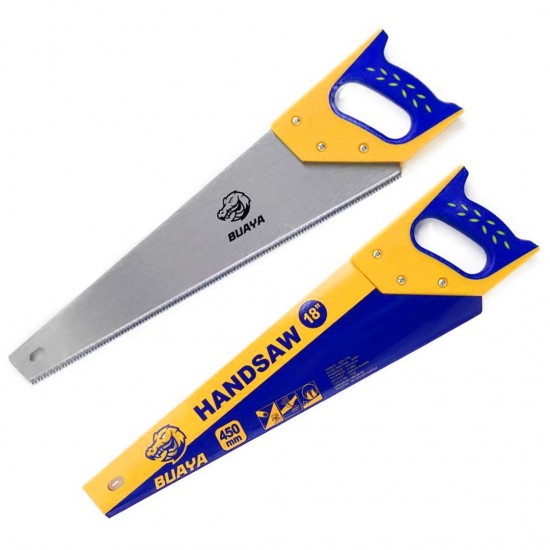 Buaya Professional Handsaw (Gergaji Tangan) 7T/8P HRC48-50 With ABS +TPR Handle 18'' (450MM) Buaya Professional Handsaw (Gergaji Tangan) 7T/8P HRC48-50 With ABS +TPR Handle 18'' (450MM)
