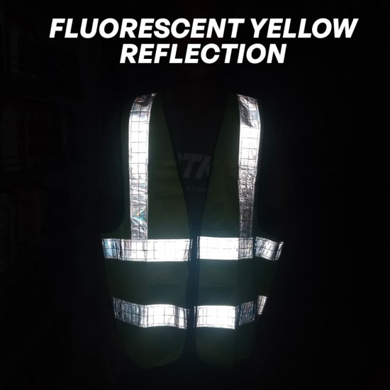 Selamat SV1300 (Fluorescent Yellow)/SV1301 (Fluorescent Orange) High Visibility Reflective Safety Vest With Zip - Size XXL Selamat SV1300 (Fluorescent Yellow)/SV1301 (Fluorescent Orange) High Visibility Reflective Safety Vest With Zip - Size XXL