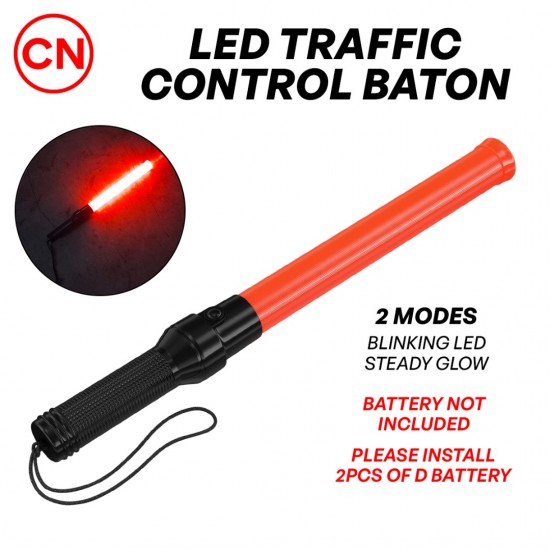 CN SL-900 LED Light Red Traffic Control Baton 2-Modes 21'' (L) CN SL-900 LED Light Red Traffic Control Baton 2-Modes 21'' (L)