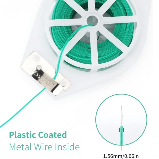 CN "Keying'' Black/Green Twist Tie 30M (L) C/W PLastic Roll Holder & Attached Cutter CN "Keying'' Black/Green Twist Tie 30M (L) C/W PLastic Roll Holder & Attached Cutter
