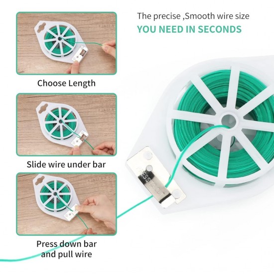 CN "Keying'' Black/Green Twist Tie 30M (L) C/W PLastic Roll Holder & Attached Cutter CN "Keying'' Black/Green Twist Tie 30M (L) C/W PLastic Roll Holder & Attached Cutter
