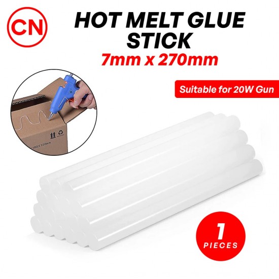 CN Hot Melt Glue Stick Glue Gun 7MM (D) x 270MM (L) - 1PC CN Hot Melt Glue Stick Glue Gun 7MM (D) x 270MM (L) - 1PC