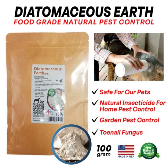 Diatomaceous Earth (DE) Food Grade Natural Pest Control, No Chemical 100G