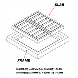 Home Store Precast Compress Frame 720MM (W) x 720MM (L) x 80MM (T) With Reinforment Y10SQ Steel Bars & Fibre Strands For Slab Size 600MM (W) x 600MM (L) x 50MM (T) Home Store Precast Compress Frame 720MM (W) x 720MM (L) x 80MM (T) With Reinforment Y10SQ Steel Bars & Fibre Strands For Slab Size 600MM (W) x 600MM (L) x 50MM (T)