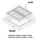 Home Store Precast Compress Frame 720MM (W) x 720MM (L) x 80MM (T) With Reinforment Y10SQ Steel Bars & Fibre Strands For Slab Size 600MM (W) x 600MM (L) x 50MM (T) Home Store Precast Compress Frame 720MM (W) x 720MM (L) x 80MM (T) With Reinforment Y10SQ Steel Bars & Fibre Strands For Slab Size 600MM (W) x 600MM (L) x 50MM (T)