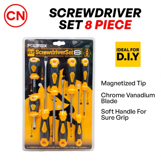 CN 'FREFOX' 603208 Premium Quality Screwdriver Set 8 Piece CN 'FREFOX' 603208 Premium Quality Screwdriver Set 8 Piece