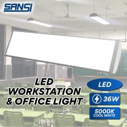 SANSI CJASA300 36W LED Lighting Fixtures For Workstation, Office, Classroom Lamp 5000K Cool White 