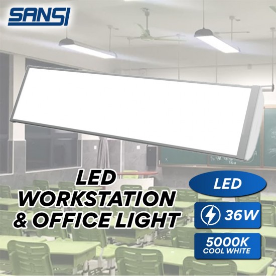 SANSI CJASA300 36W LED Lighting Fixtures For Workstation, Office, Classroom Lamp 5000K Cool White 