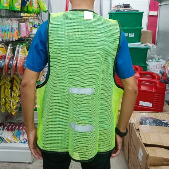 Selamat SV0000 Fluorescent Yellow Reflective Safety Netting Vest With Velcro Strap - Size XXL Selamat SV0000 Fluorescent Yellow Reflective Safety Netting Vest With Velcro Strap - Size XXL