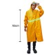 CN 'JIAOXIALA' Heavy Duty Long Knee Yellow Raincoat With Hood & Reflective Safety Stripes 3XL Size CN 'JIAOXIALA' Heavy Duty Long Knee Yellow Raincoat With Hood & Reflective Safety Stripes 3XL Size