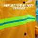 CN 'JIAOXIALA' Heavy Duty Long Knee Yellow Raincoat With Hood & Reflective Safety Stripes 3XL Size CN 'JIAOXIALA' Heavy Duty Long Knee Yellow Raincoat With Hood & Reflective Safety Stripes 3XL Size