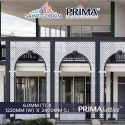 Saint-Gobain Prima Lattice Decorative Flat Sheet Screening 6.0MM (T) x 1200MM (W) x 2400MM (L) - Diamond