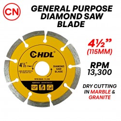CN ''CHDL'' Diamond Saw Blade Cutting Disc Ultra Sharp 4½'' 115MM (D) x 22.23MM (BD) x 1.7MM (T)
