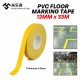 Mileqi PVC Floor Marking Tape Single Sided 12MM/24MM x 0.15MM (T) x 33M (L) - Yellow Mileqi PVC Floor Marking Tape Single Sided 12MM/24MM x 0.15MM (T) x 33M (L) - Yellow