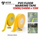 Mileqi PVC Floor Marking Tape Single Sided 12MM/24MM x 0.15MM (T) x 33M (L) - Yellow Mileqi PVC Floor Marking Tape Single Sided 12MM/24MM x 0.15MM (T) x 33M (L) - Yellow