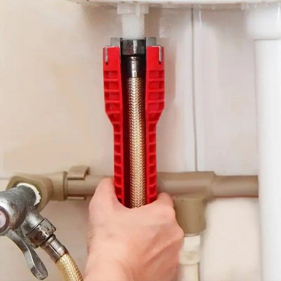 CN ''ALBO TOOLS'' High Strength 8 In 1 Multifunctional Faucet & Sink Installer Plumbing Wrench CN ''ALBO TOOLS'' High Strength 8 In 1 Multifunctional Faucet & Sink Installer Plumbing Wrench