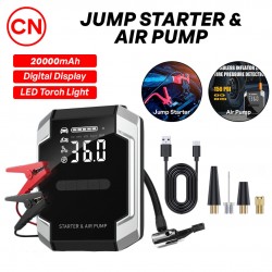 CN ''X5'' Cordless Automobile Jump Starter & Air Pump 20000mAh