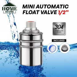 Home Store Mini Stainless Steel 304 Automatic Water Level Control Float Valve Mount Inside 1/2''