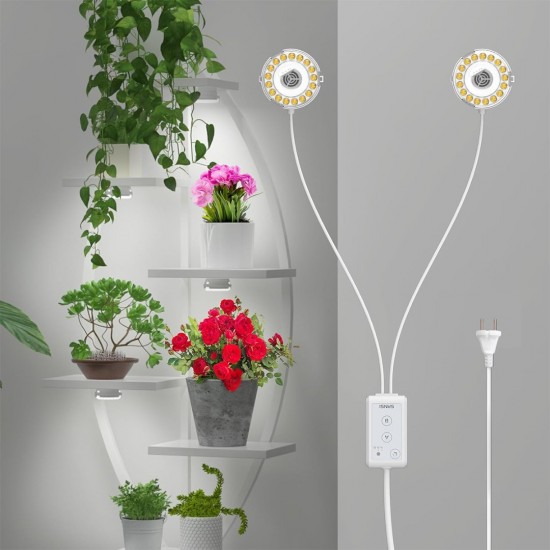 SANSI 10W 2-Head Stickable LED Grow Light 4000K Daylight Full Spectrum With Timer SANSI 10W 2-Head Stickable LED Grow Light 4000K Daylight Full Spectrum With Timer