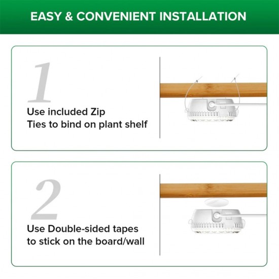 SANSI 10W 2-Head Stickable LED Grow Light 4000K Daylight Full Spectrum With Timer SANSI 10W 2-Head Stickable LED Grow Light 4000K Daylight Full Spectrum With Timer