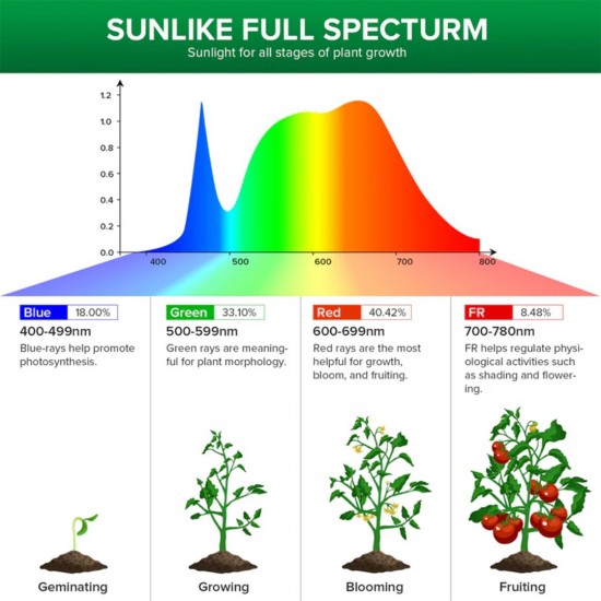 SANSI 60W C21FS-BE27 LED Grow Light Bulb Daylight Full Spectrum E27 And Sunlight White Grow Light Lamp For Indoor Garden Houseplants/Greenhouse SANSI 60W C21FS-BE27 LED Grow Light Bulb Daylight Full Spectrum E27 And Sunlight White Grow Light Lamp For Indoor Garden Houseplants/Greenhouse