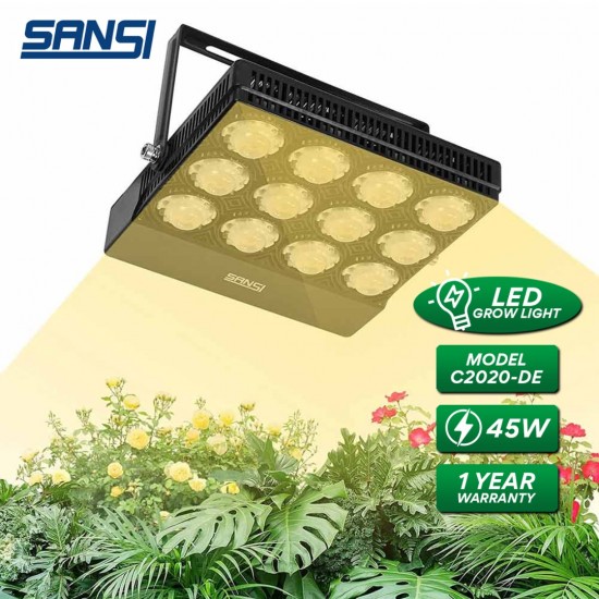SANSI 45W LED Grow Light Bulb Daylight Full Spectrum And Sunlight White Grow Light Lamp For Indoor Garden Houseplants/Greenhouse
