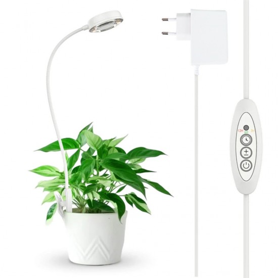 SANSI 10W Pot Clip LED Grow Light Goose Neck Full Spectrum 4000K Daylight With 4-Level Dimmable & Timer SANSI 10W Pot Clip LED Grow Light Goose Neck Full Spectrum 4000K Daylight With 4-Level Dimmable & Timer