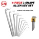 CN "CHDL" Professional 9-Piece L-Shape Hex Allen Key Wrench Torks Set CN "CHDL" Professional 9-Piece L-Shape Hex Allen Key Wrench Torks Set