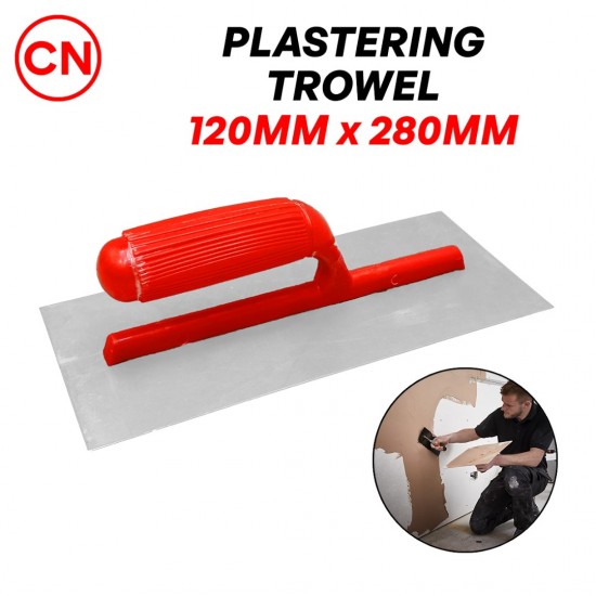 CN Steel Cement Trowel 120MM (W) x 280MM (L) - Red PVC Handle CN Steel Cement Trowel 120MM (W) x 280MM (L) - Red PVC Handle