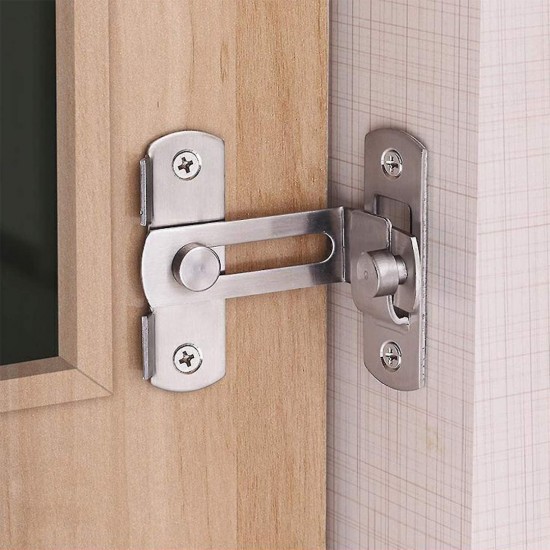 CN Stainless Steel 90-Degree Right Angle Door Latch Safety Swivel Bolt L-Shape CN Stainless Steel 90-Degree Right Angle Door Latch Safety Swivel Bolt L-Shape