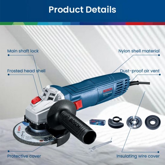 Bosch GWS 700 Professional 4'' 100MM Angle Grinder With Handle 710W (06013A31L0)