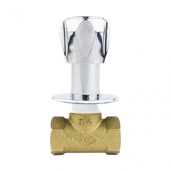 City Forging Brass Concealed Stop Cock (Diamond Handle) 1''
