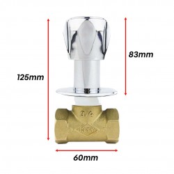City Forging Brass Concealed Stop Cock (Diamond Handle) 3/4'' City Forging Brass Concealed Stop Cock (Diamond Handle) 3/4''
