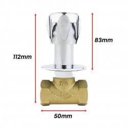 City Forging Brass Concealed Stop Cock (Diamond Handle) 1/2'' City Forging Brass Concealed Stop Cock (Diamond Handle) 1/2''