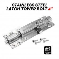 CN Stainless Steel Latch Tower Bolt 4''
