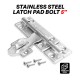 CN Stainless Steel Latch Pad Bolt With Lock Handle 5'' CN Stainless Steel Latch Pad Bolt With Lock Handle 5''