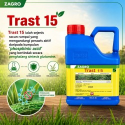 4L Trast 15 Racun Rumput Racun Rumpai Racun Lalang Glufosinate Ammonium 13.5% (Kelas III) 4L Trast 15 Racun Rumput Racun Rumpai Racun Lalang Glufosinate Ammonium 13.5% (Kelas III)