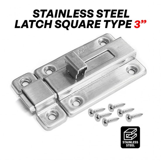 CN Stainless Steel Latch Square Type 3''