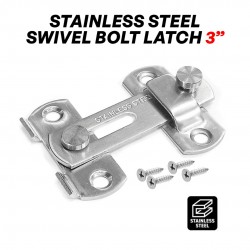 CN Stainless Steel Swivel Bolt Door Latch 3''