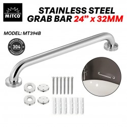 Mitco MT394B Stainless Steel Grab Bar Toilet 24'' (L) x 32MM (D)