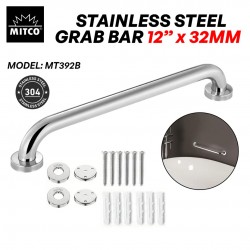 Mitco MT393B Stainless Steel Grab Bar Toilet 12'' (L) x 32MM (D)