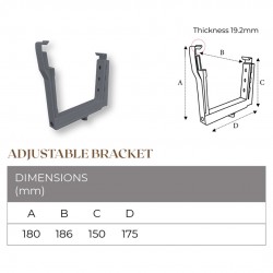 Middy G100 Adjustable Bracket (Grey) Middy G100 Adjustable Bracket (Grey)